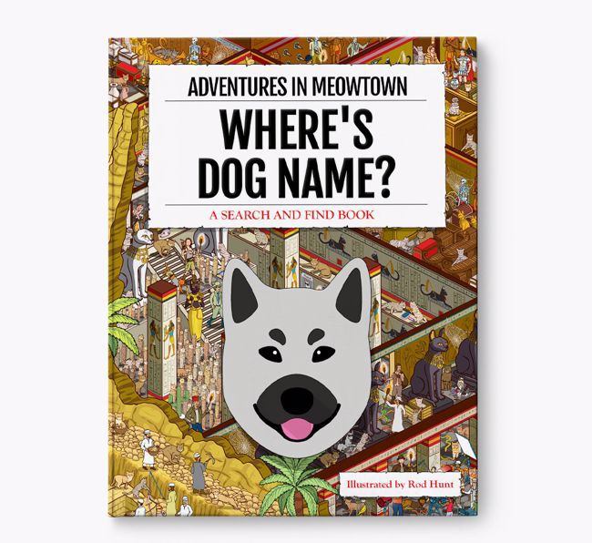 Personalised Norwegian Elkhound Book: Where's Dog Name? Volume 2